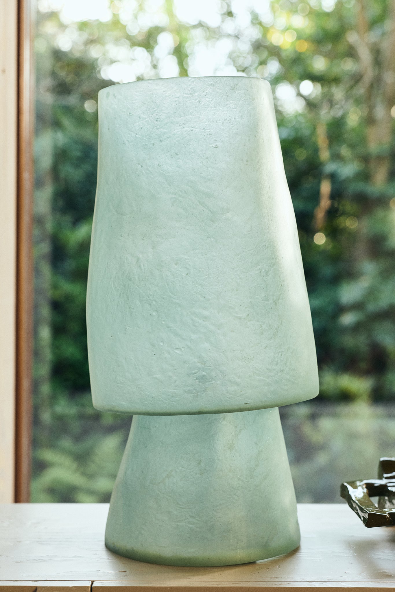 Glassfiber Petrol Blue Table Lamp