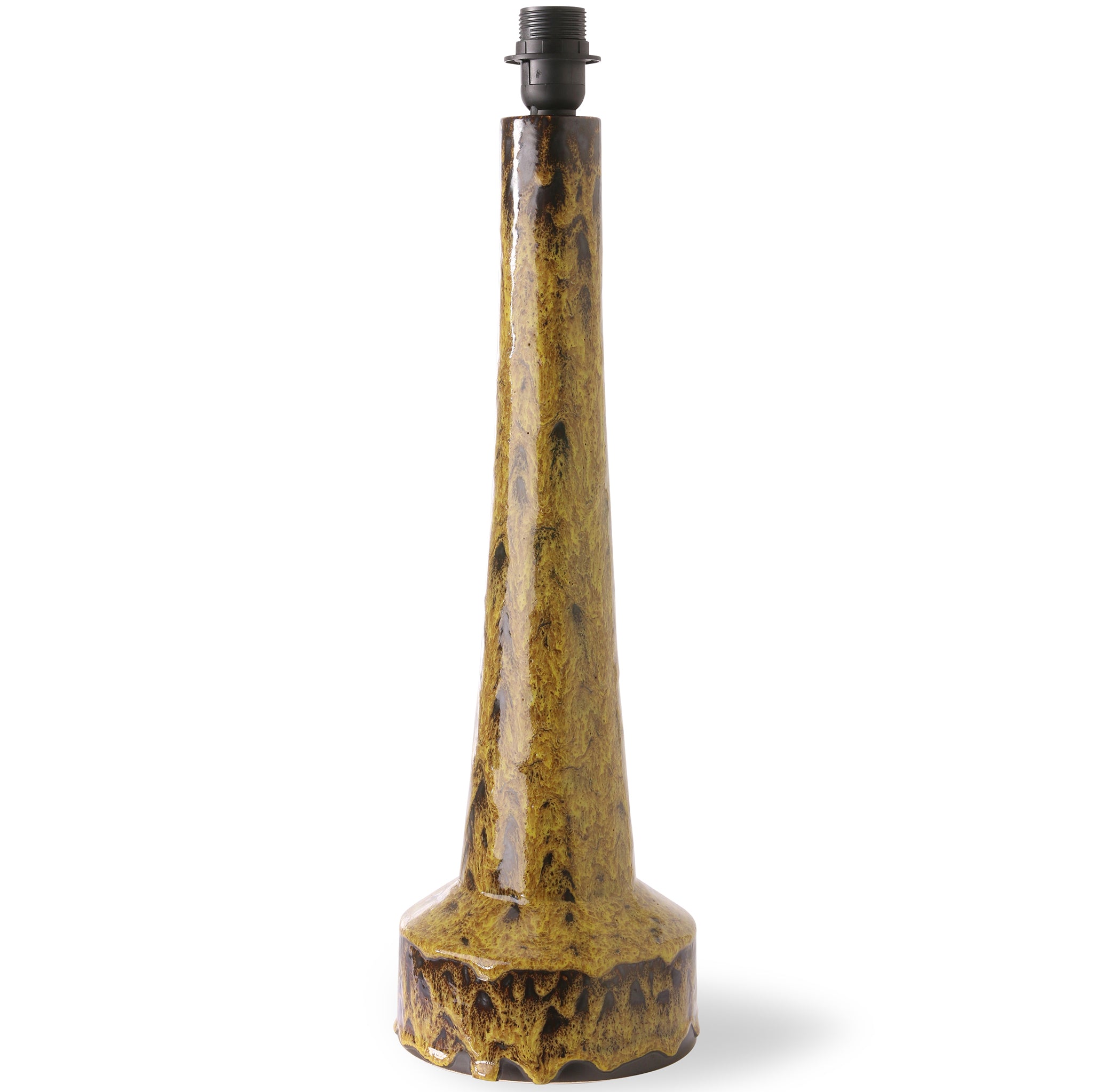 Retro Mustard Stoneware Large Lampbase