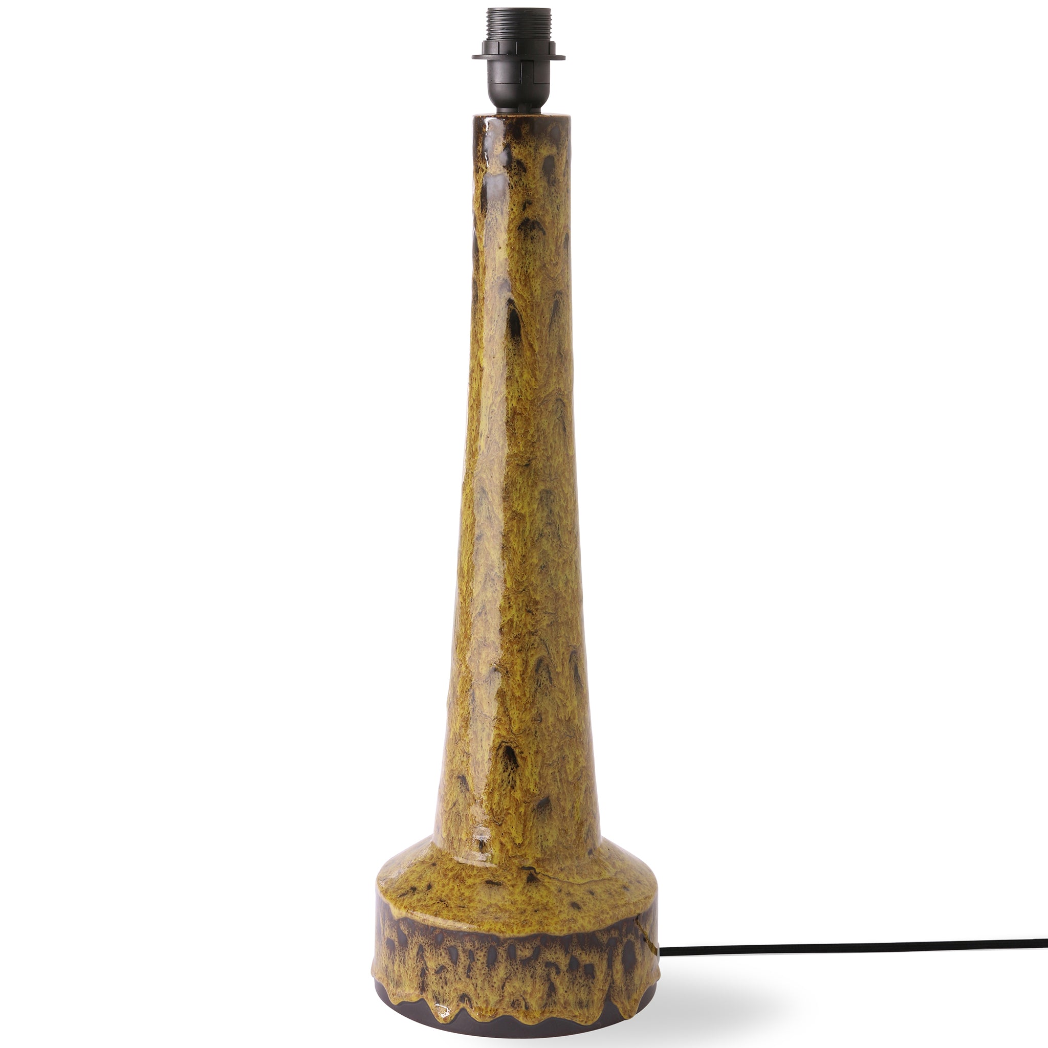 Retro Mustard Stoneware Large Lampbase