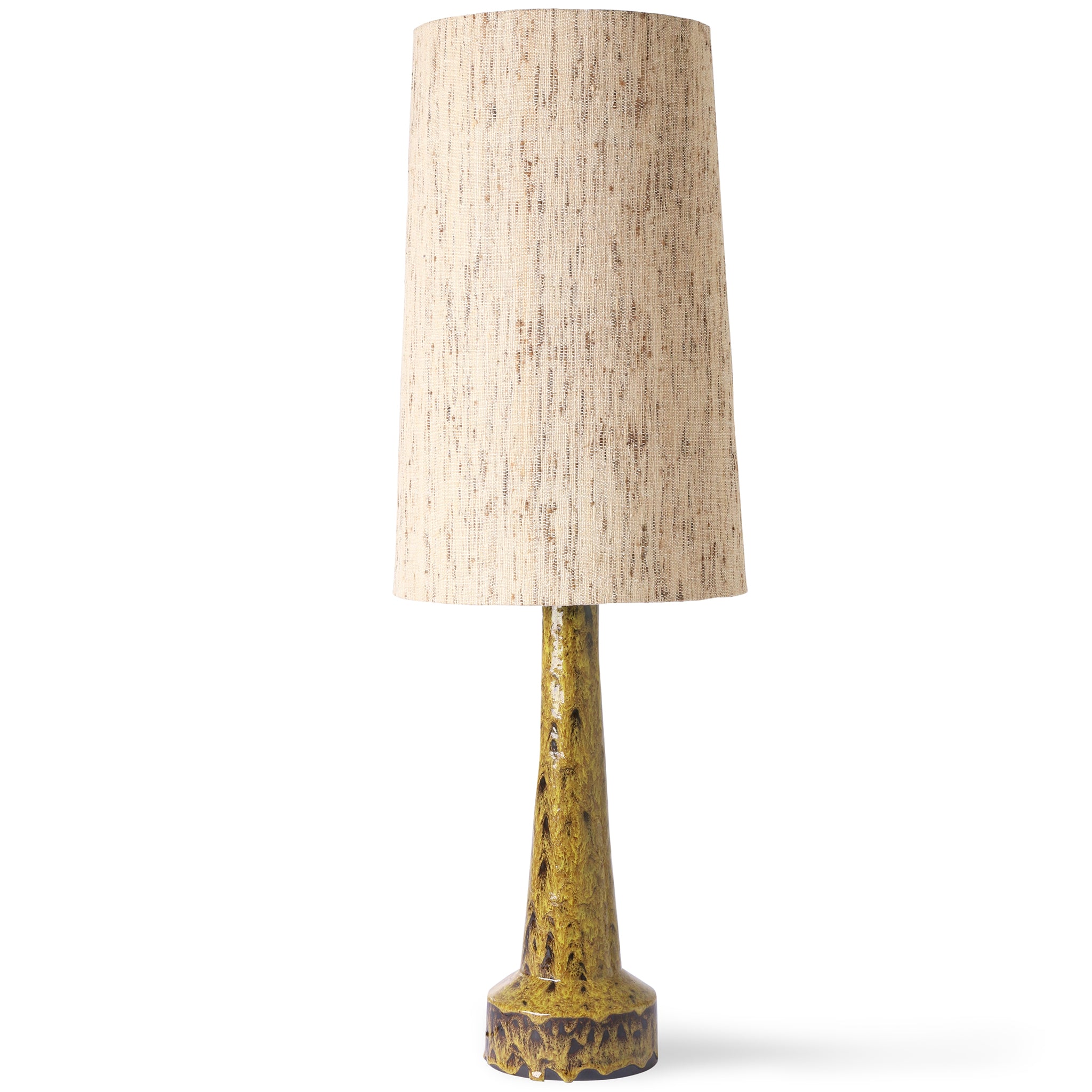 Retro Mustard Stoneware Large Lampbase