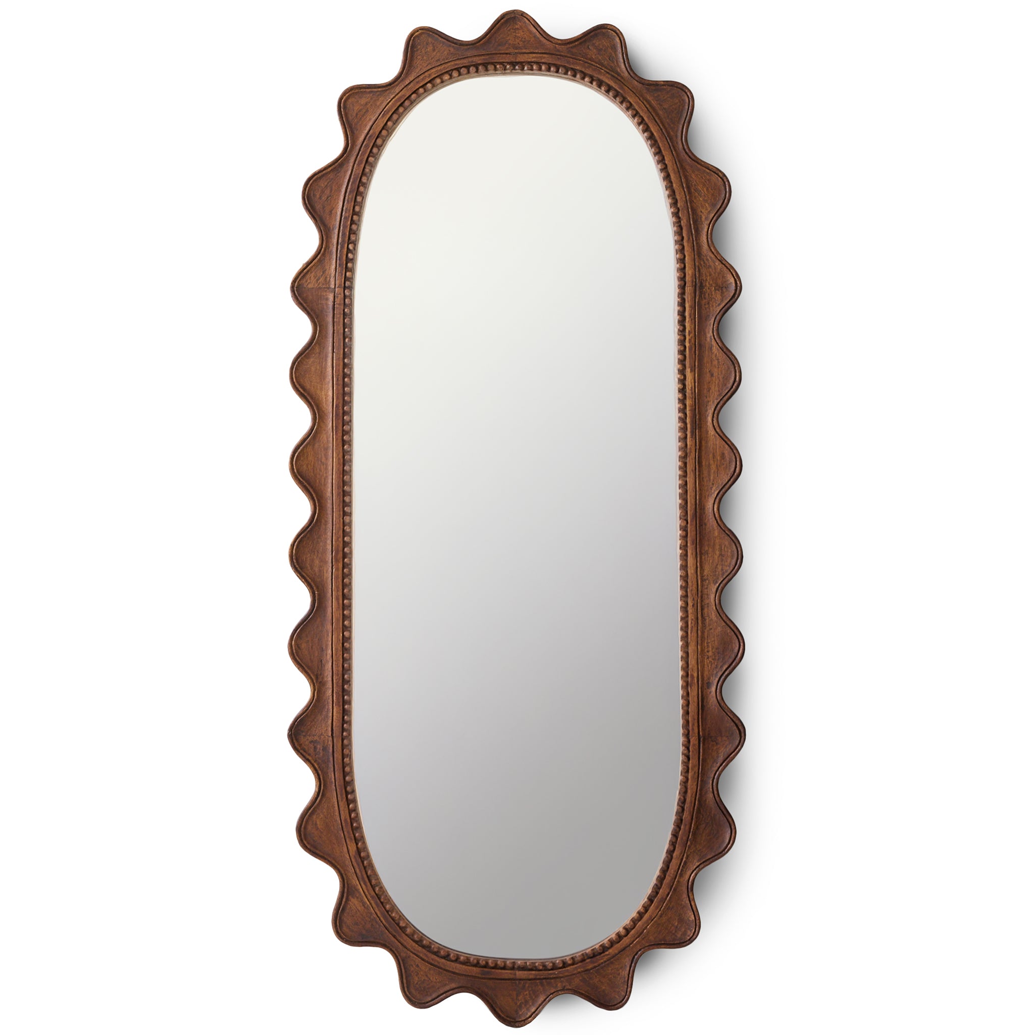 Wooden Ripple Mirror