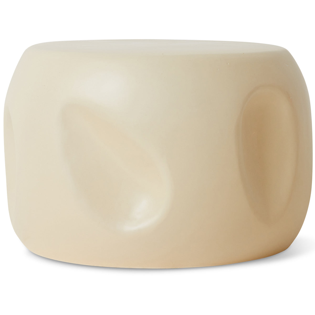 Currents Cream Ceramic Side Table