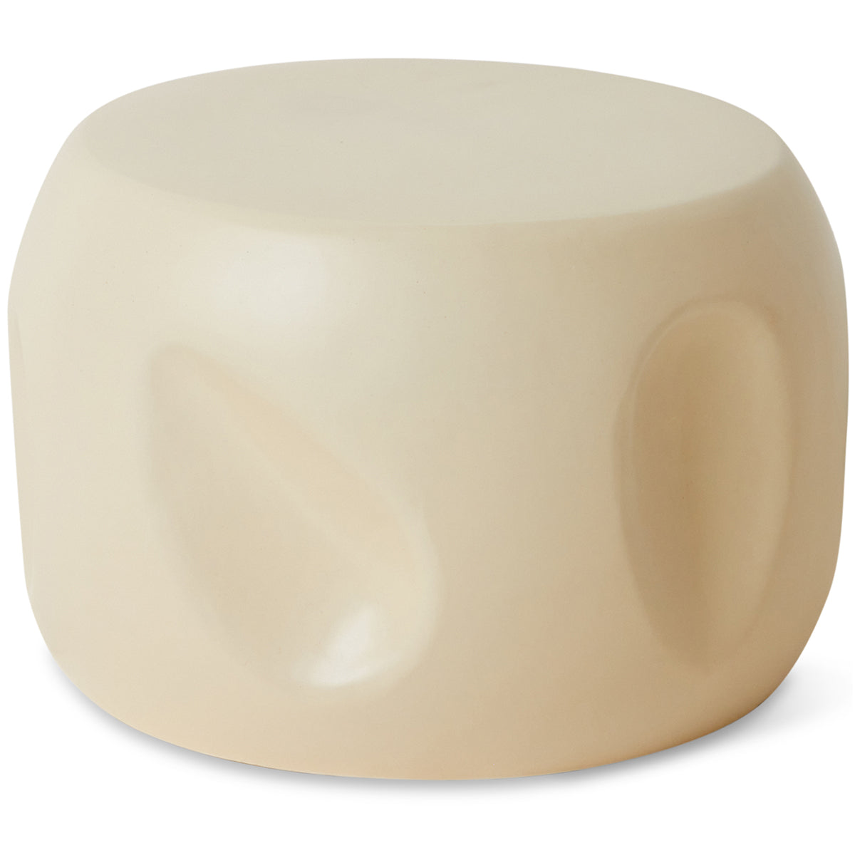 Currents Cream Ceramic Side Table