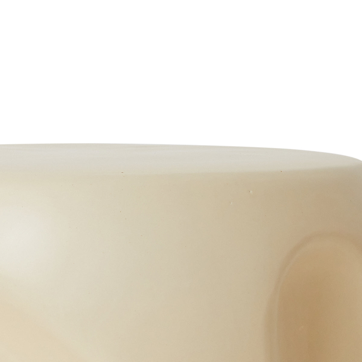 Currents Cream Ceramic Side Table