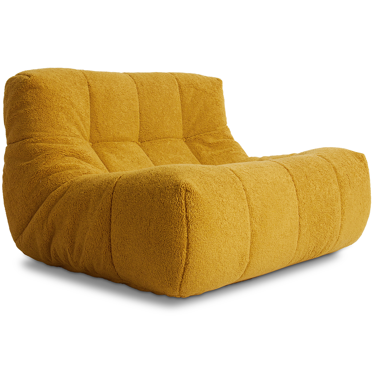 Lazy Ochre Fluffy Lounge Chair