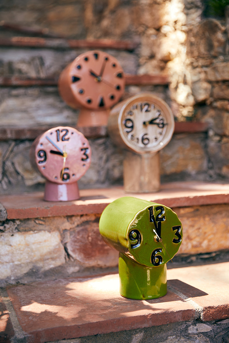 Retro Olive Ceramic Clock