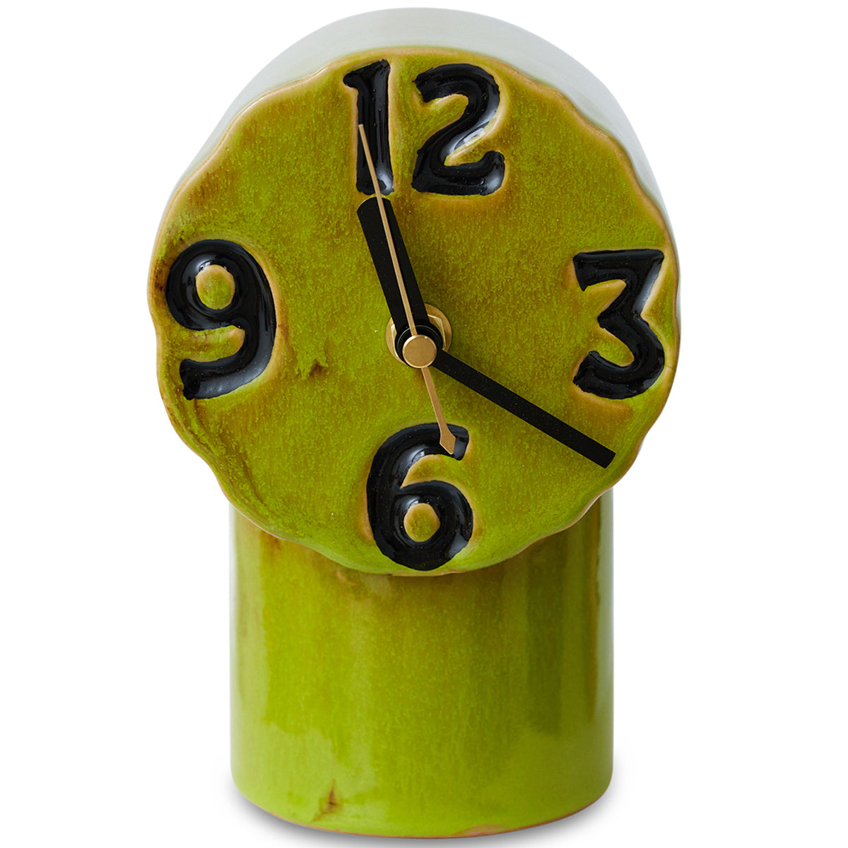 Retro Olive Ceramic Clock