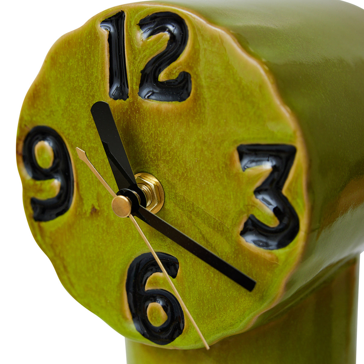 Retro Olive Ceramic Clock