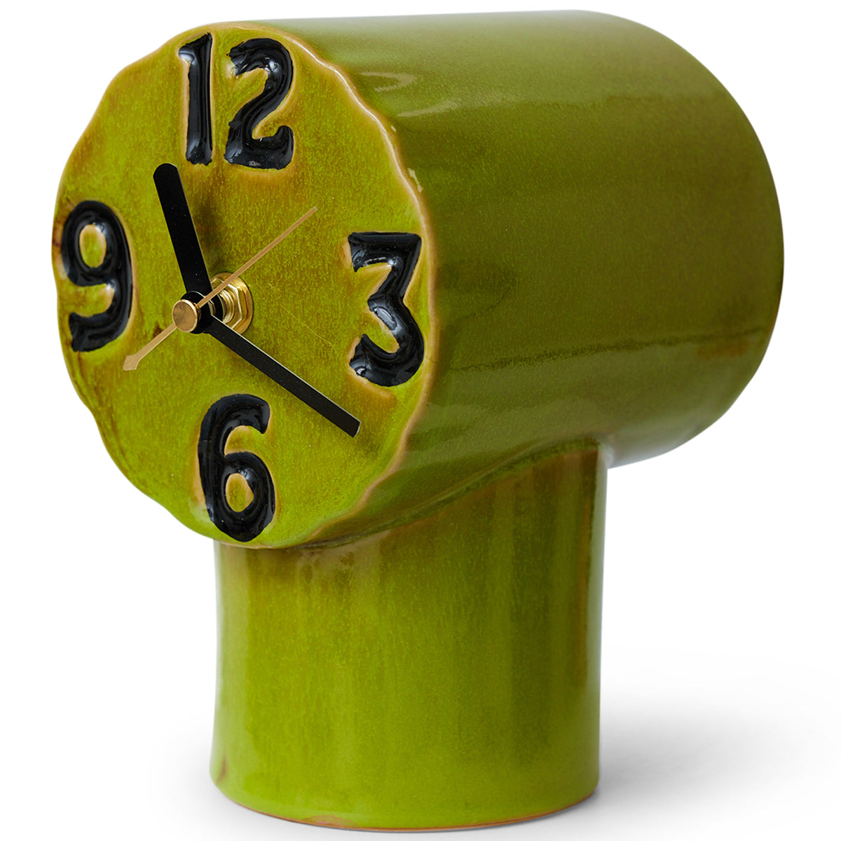 Retro Olive Ceramic Clock