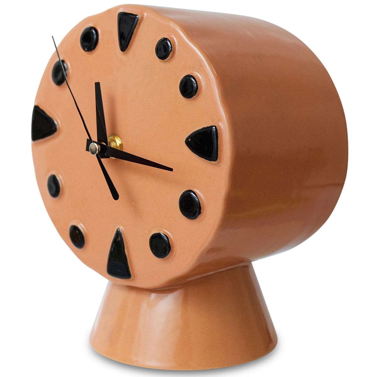 Retro Peach Ceramic Clock