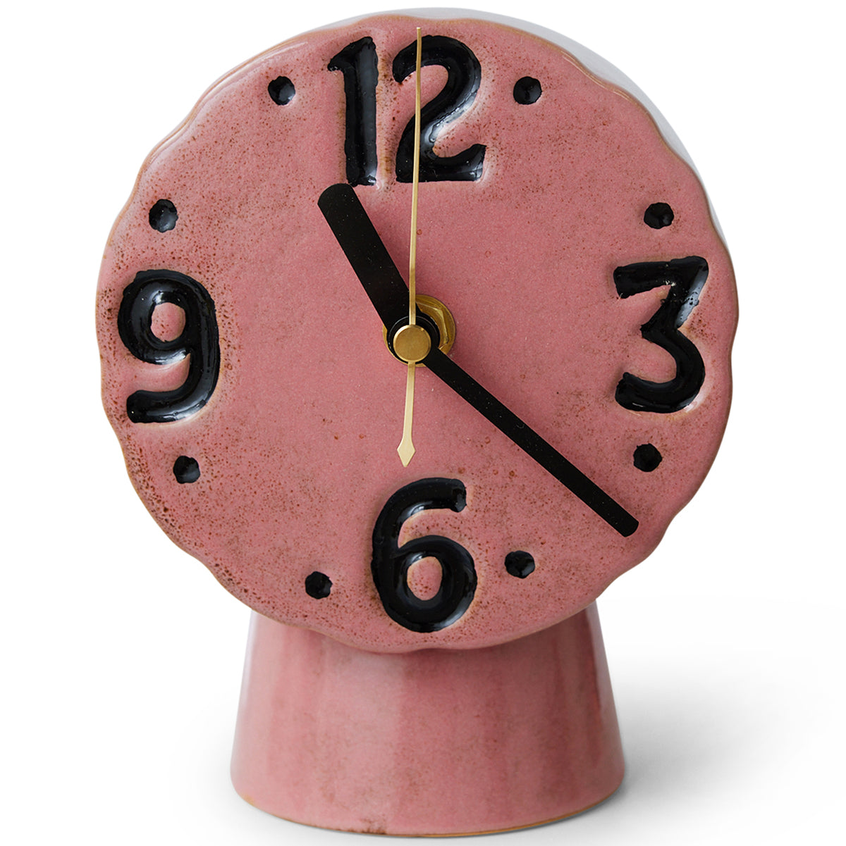 Retro Pink Ceramic Clock