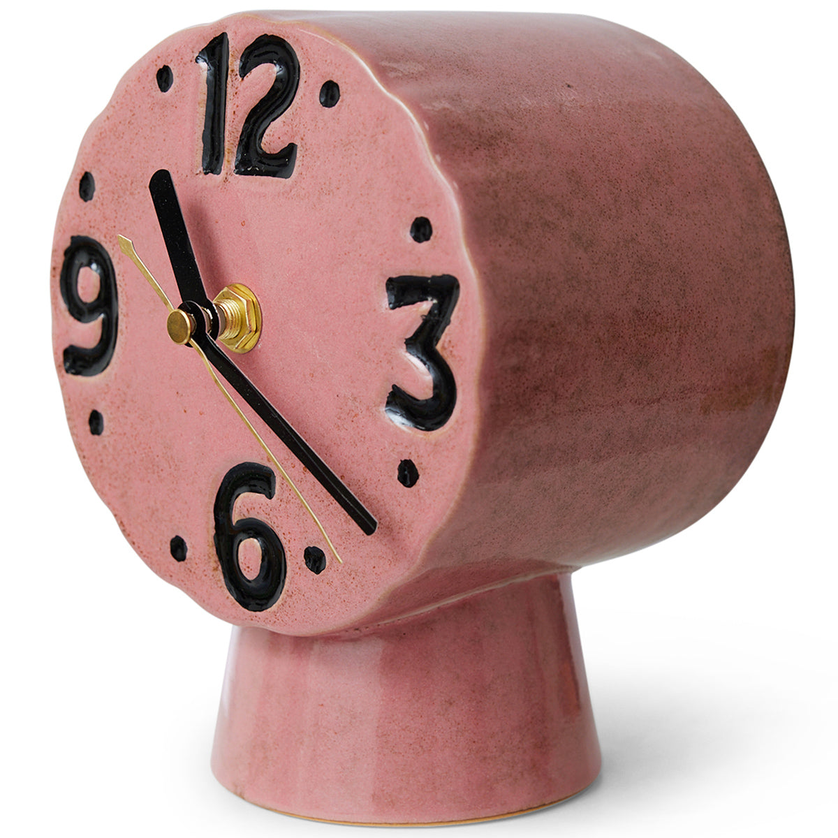 Retro Pink Ceramic Clock