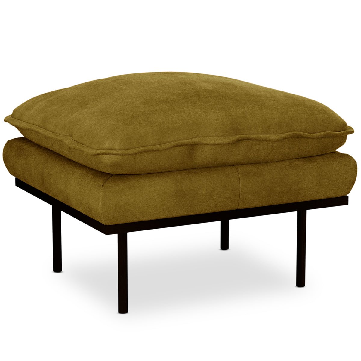 Retro Royal Velvet Hocker