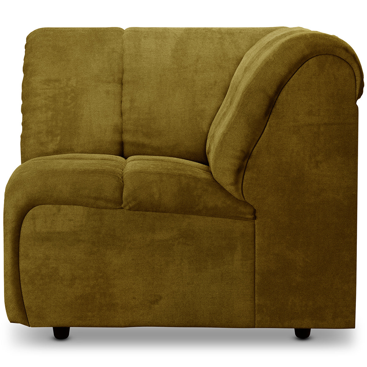 Wave Olive Royal Velvet Couch - Element Corner