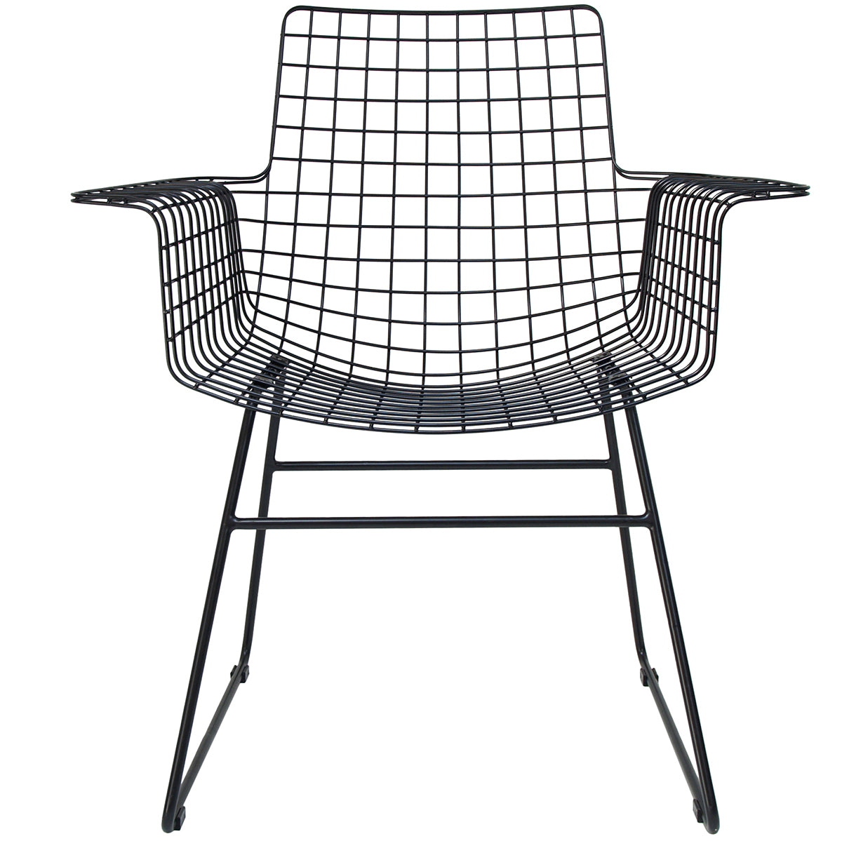 Wire Chair with Armrest (2/Set)