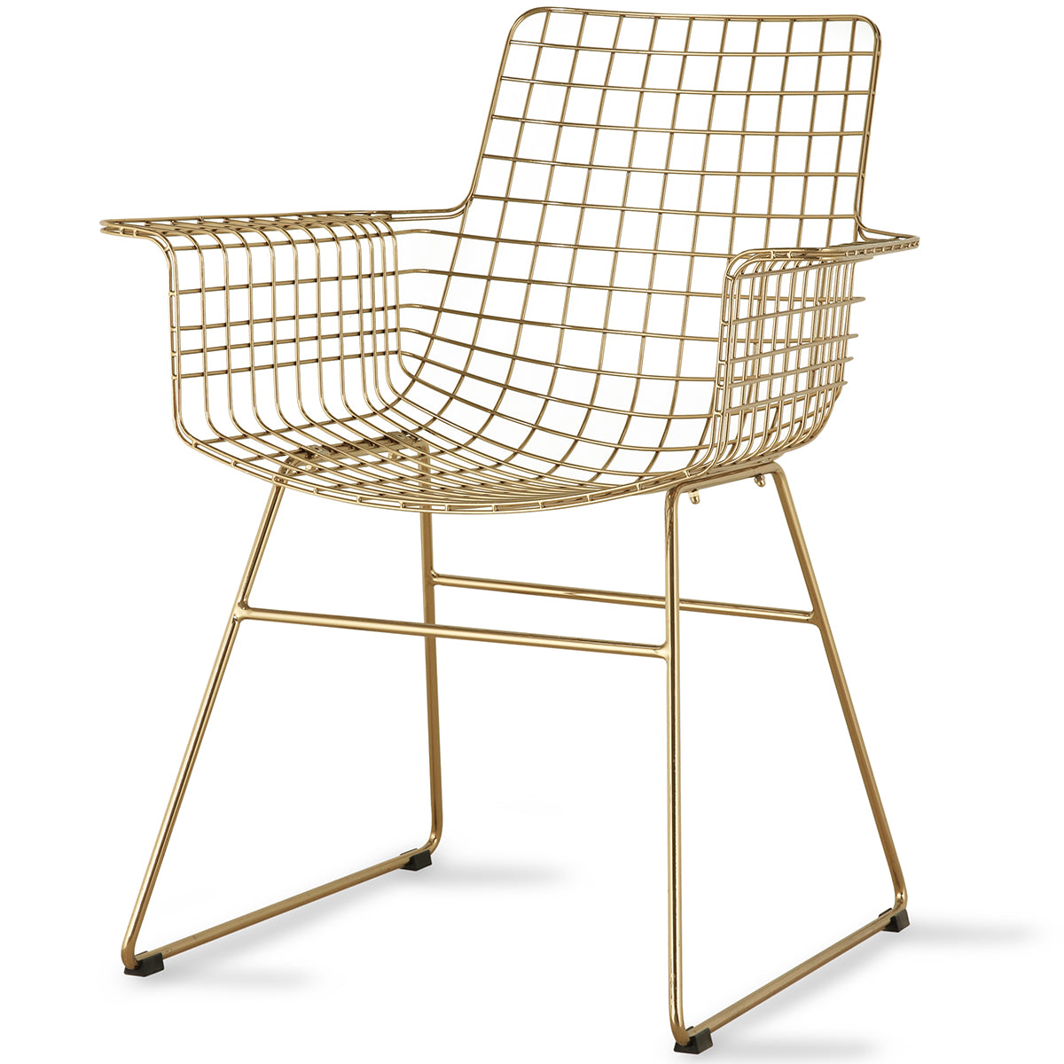 Wire Chair with Armrest (2/Set)