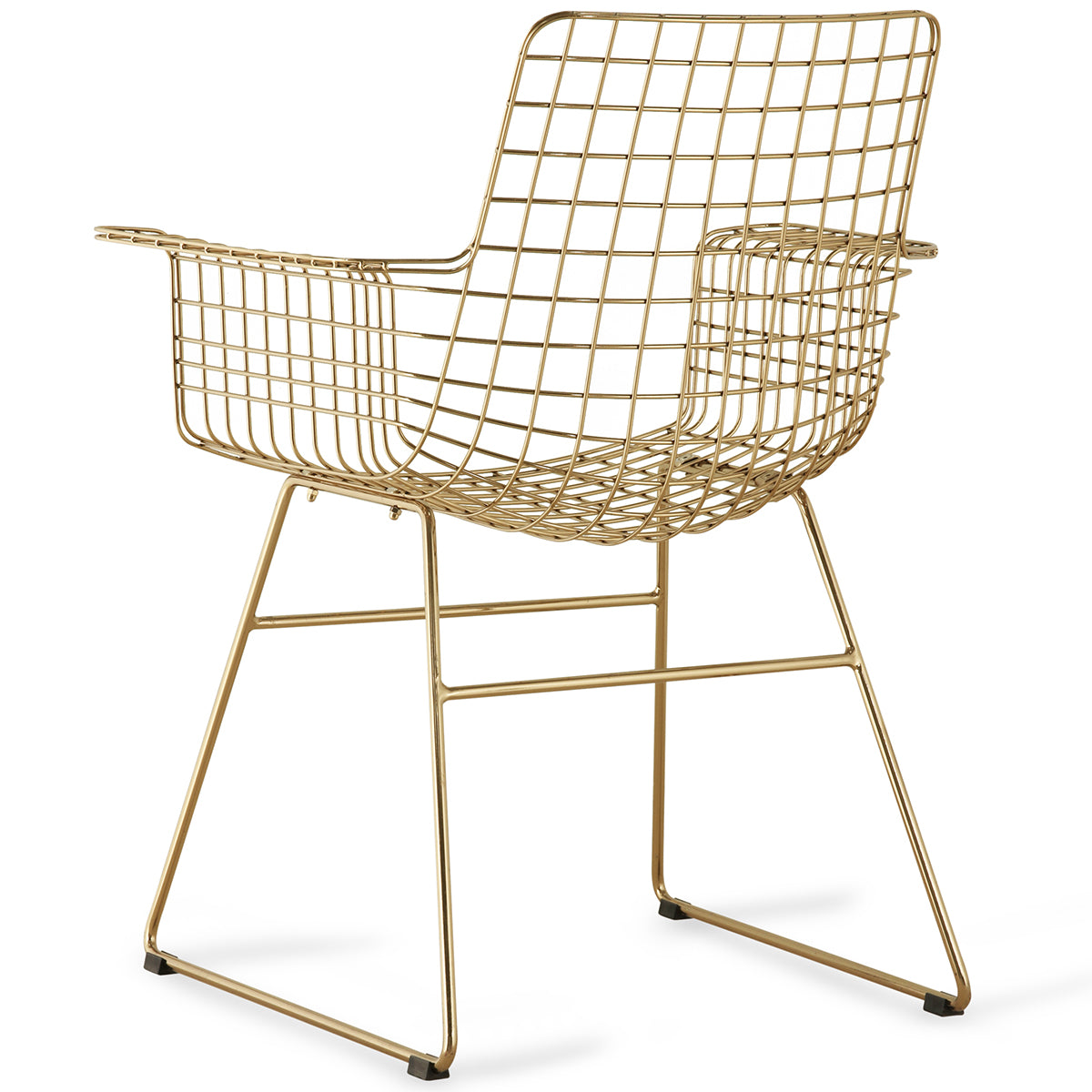 Wire Chair with Armrest (2/Set)