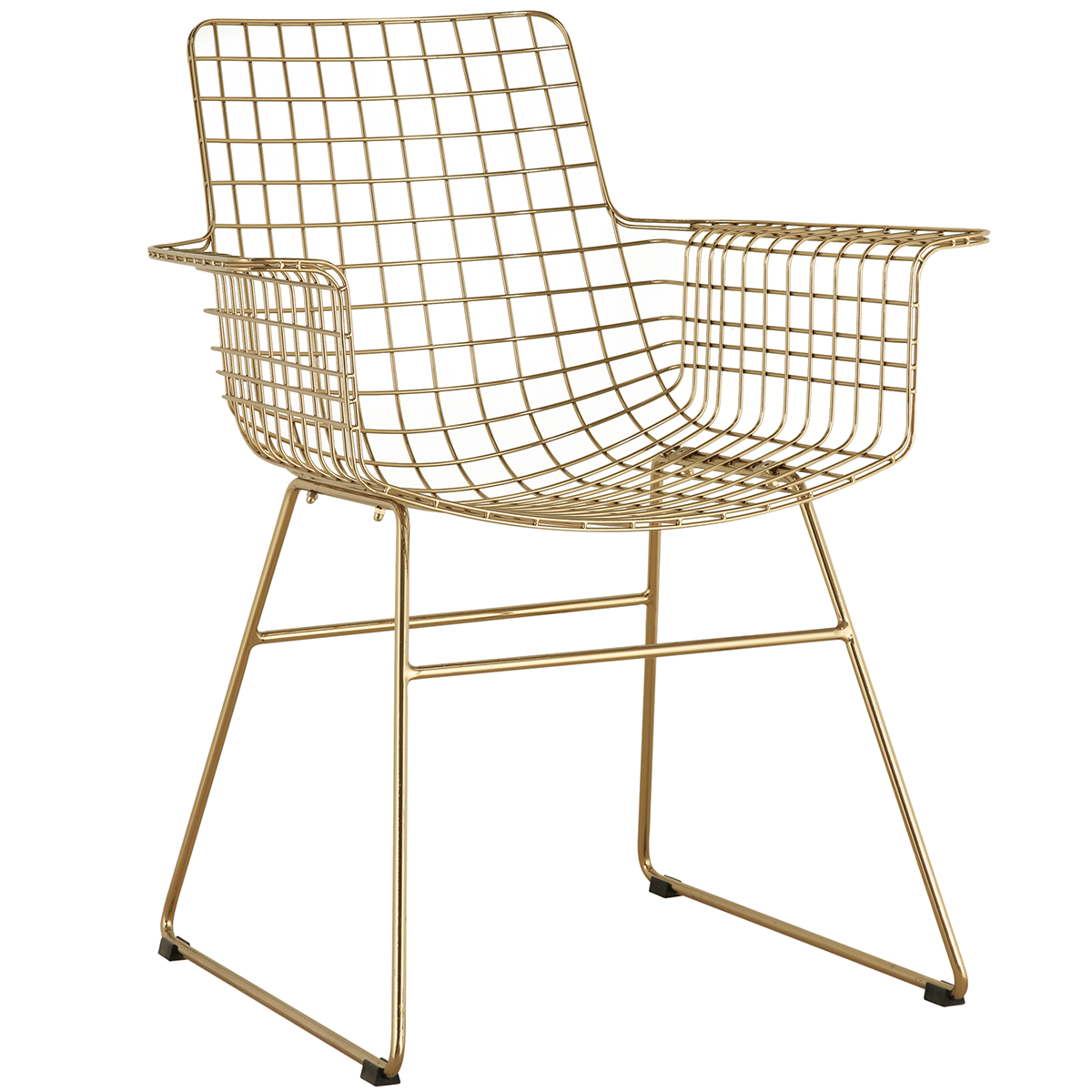 Wire Chair with Armrest (2/Set)