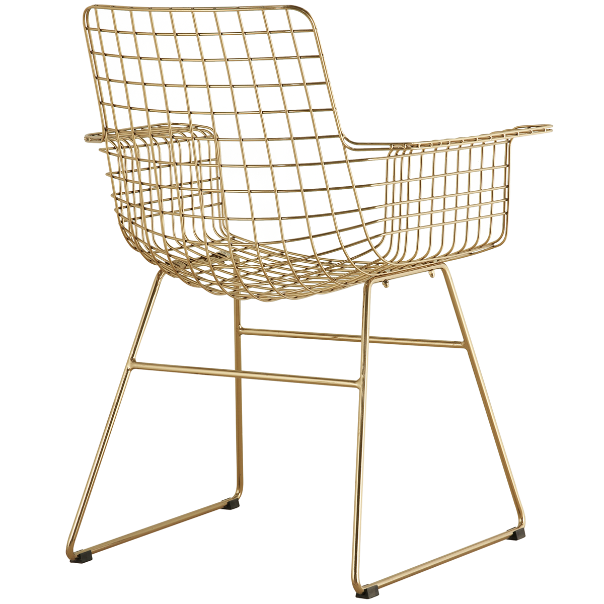 Wire Chair with Armrest (2/Set)