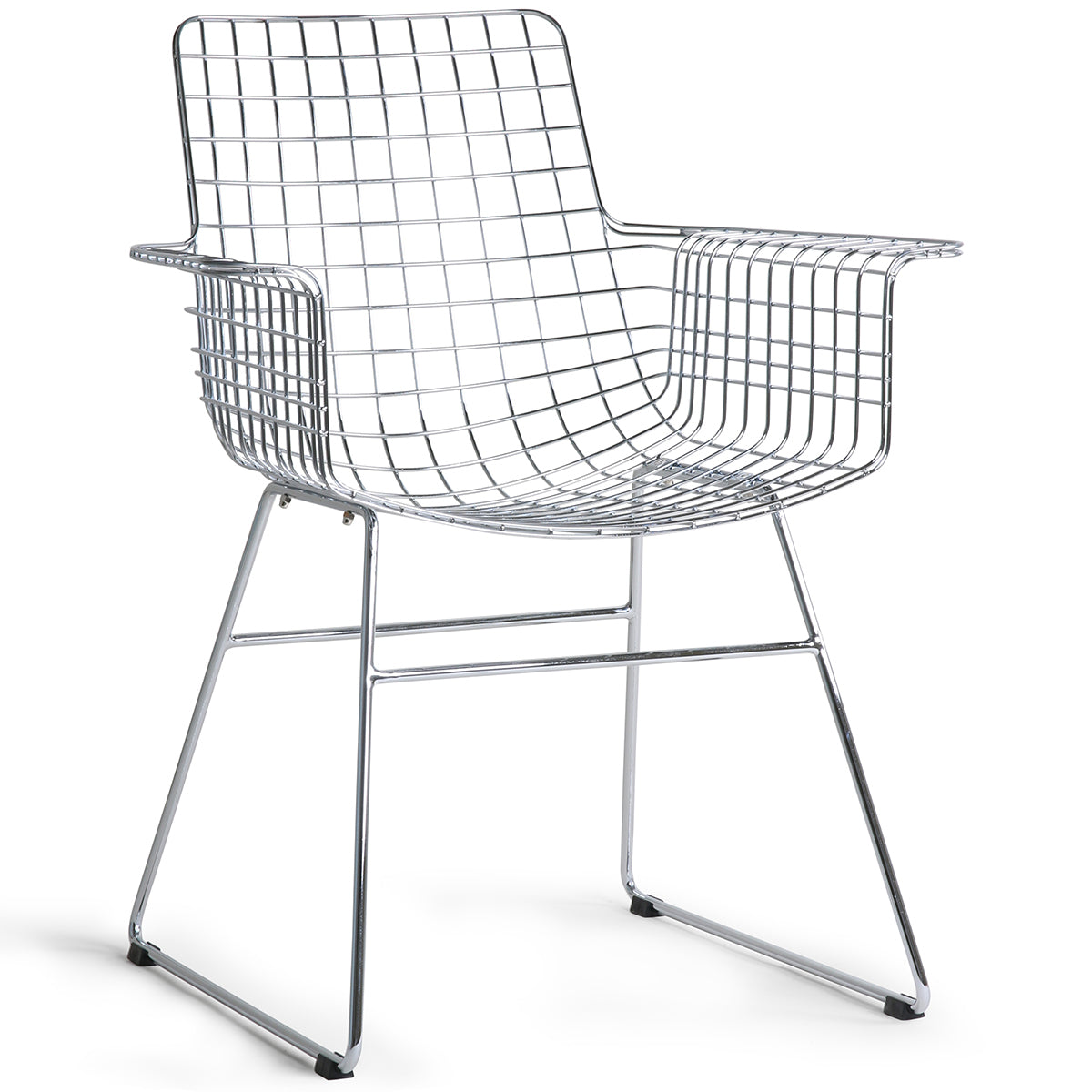 Wire Chair with Armrest (2/Set)