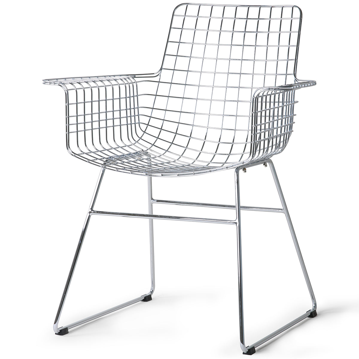 Wire Chair with Armrest (2/Set)