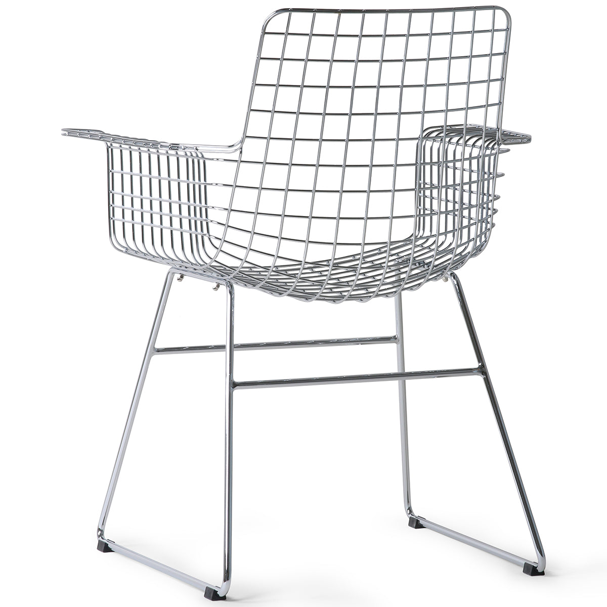 Wire Chair with Armrest (2/Set)