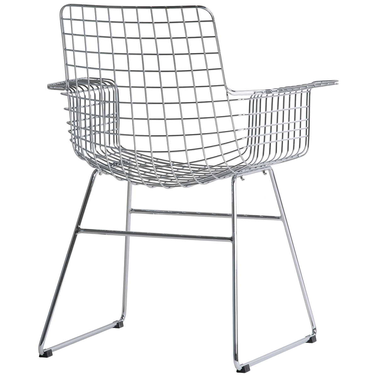 Wire Chair with Armrest (2/Set)