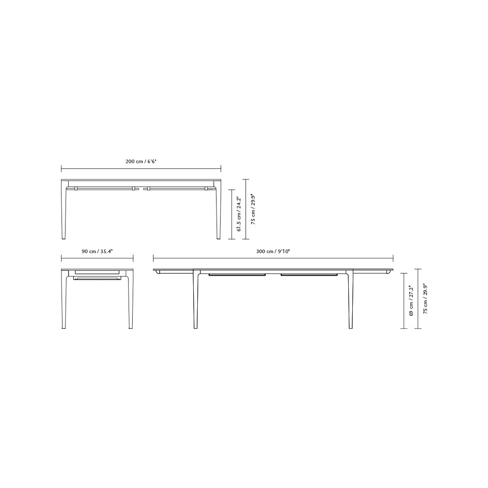 Heart & Soul Walnut Extendable Dining Table