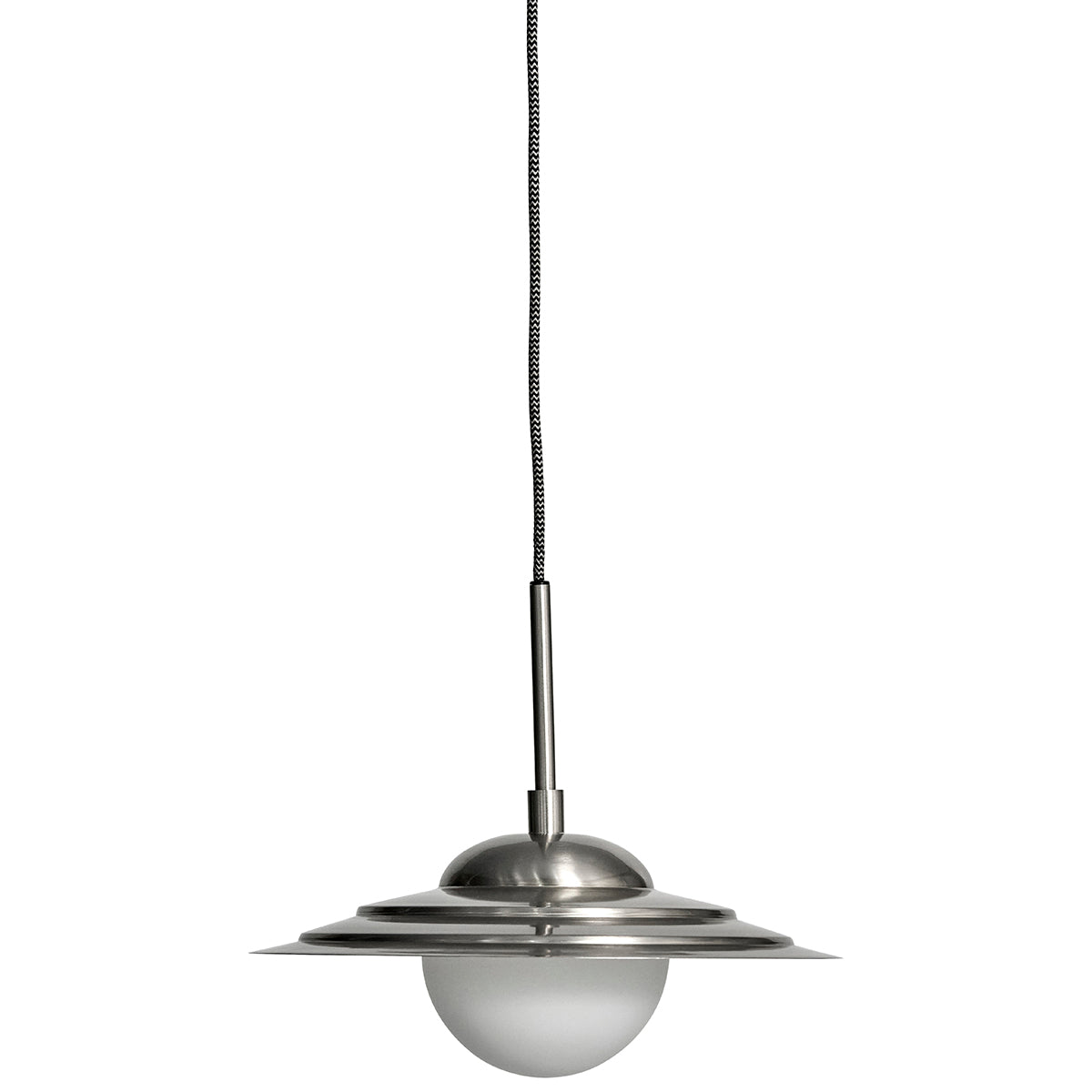 Coin Brushed Silver Pendant Lamp