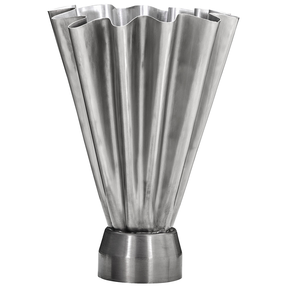 Flood I Brushed Silver Vase
