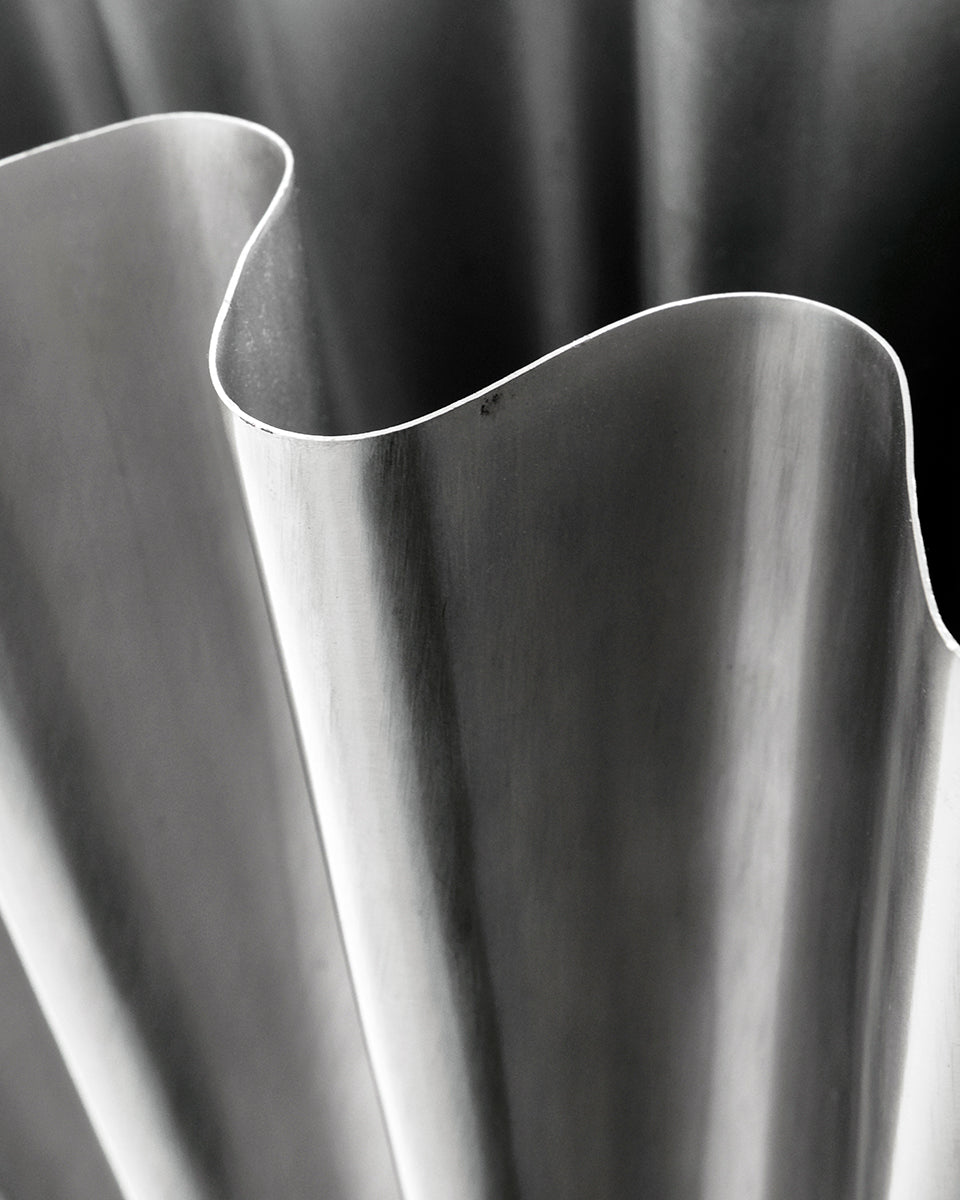 Flood II Brushed Silver Vase