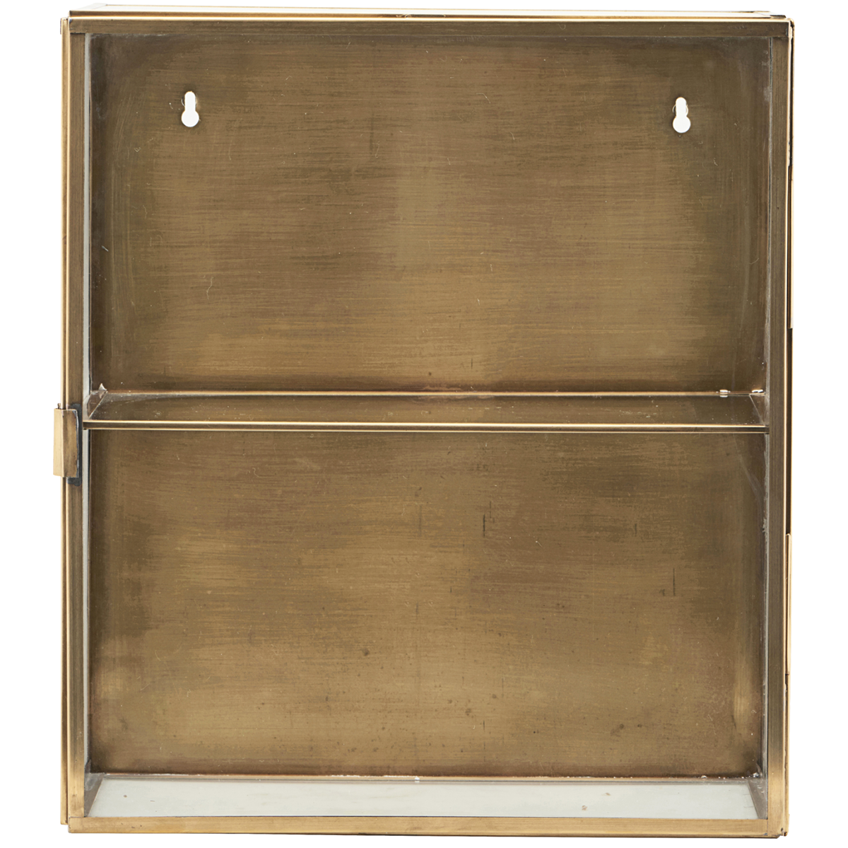 Glass Brass Wall Cabinet