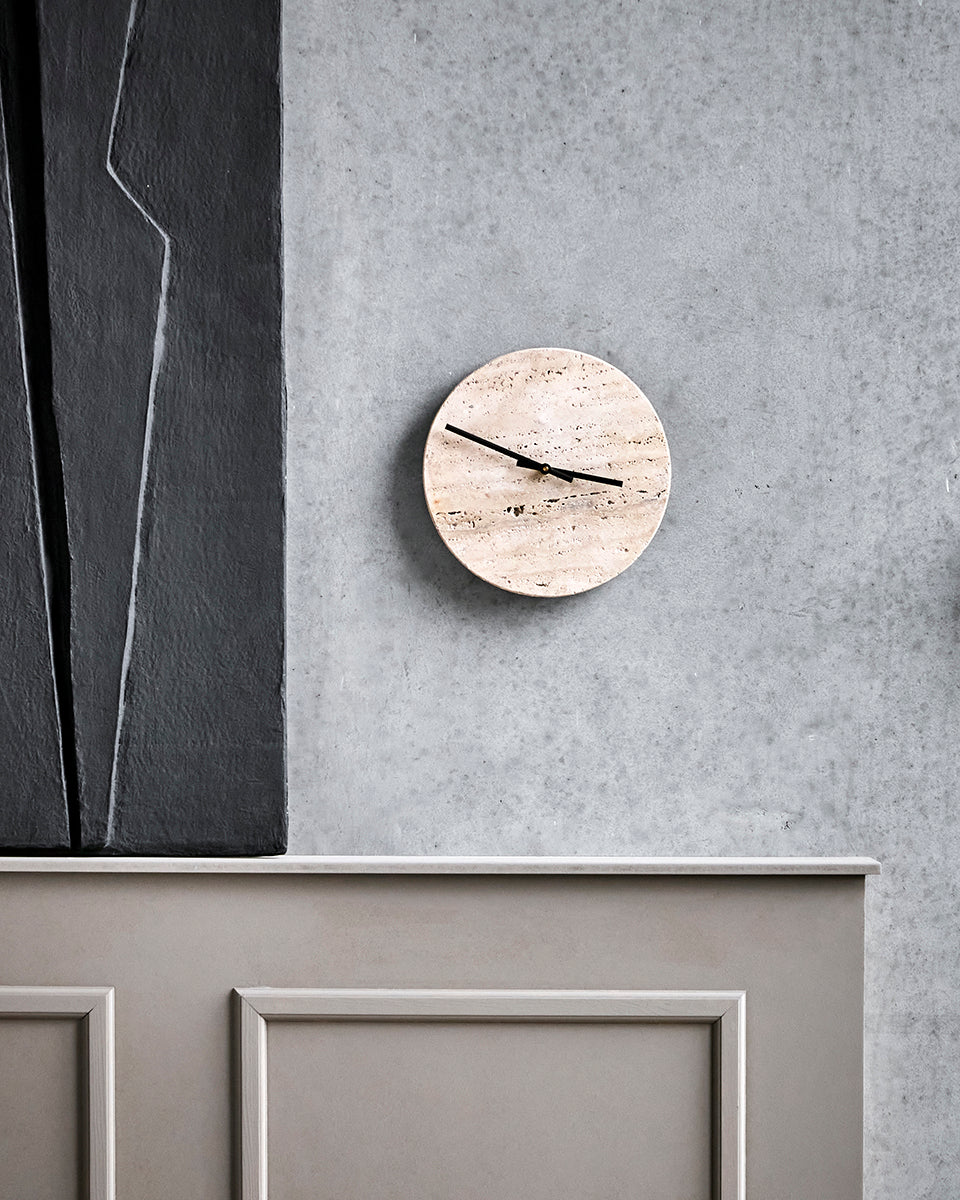 Loko Beige Travertine Clock - WOO .Design