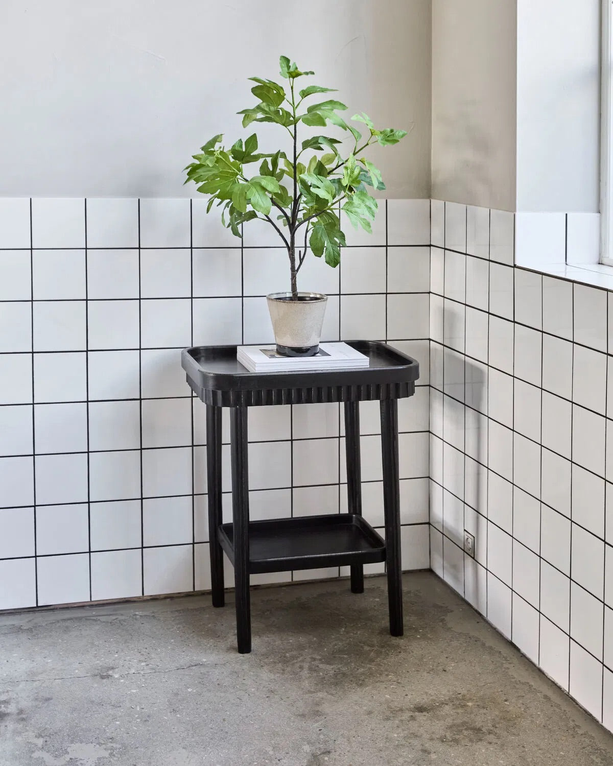 Mesa Black Mango Wood Console Table