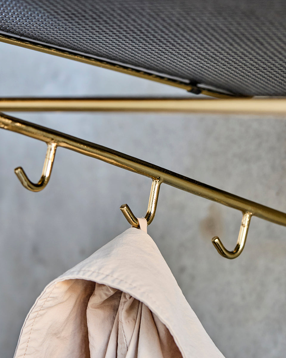 Wally Antique Brass Wall Shelf