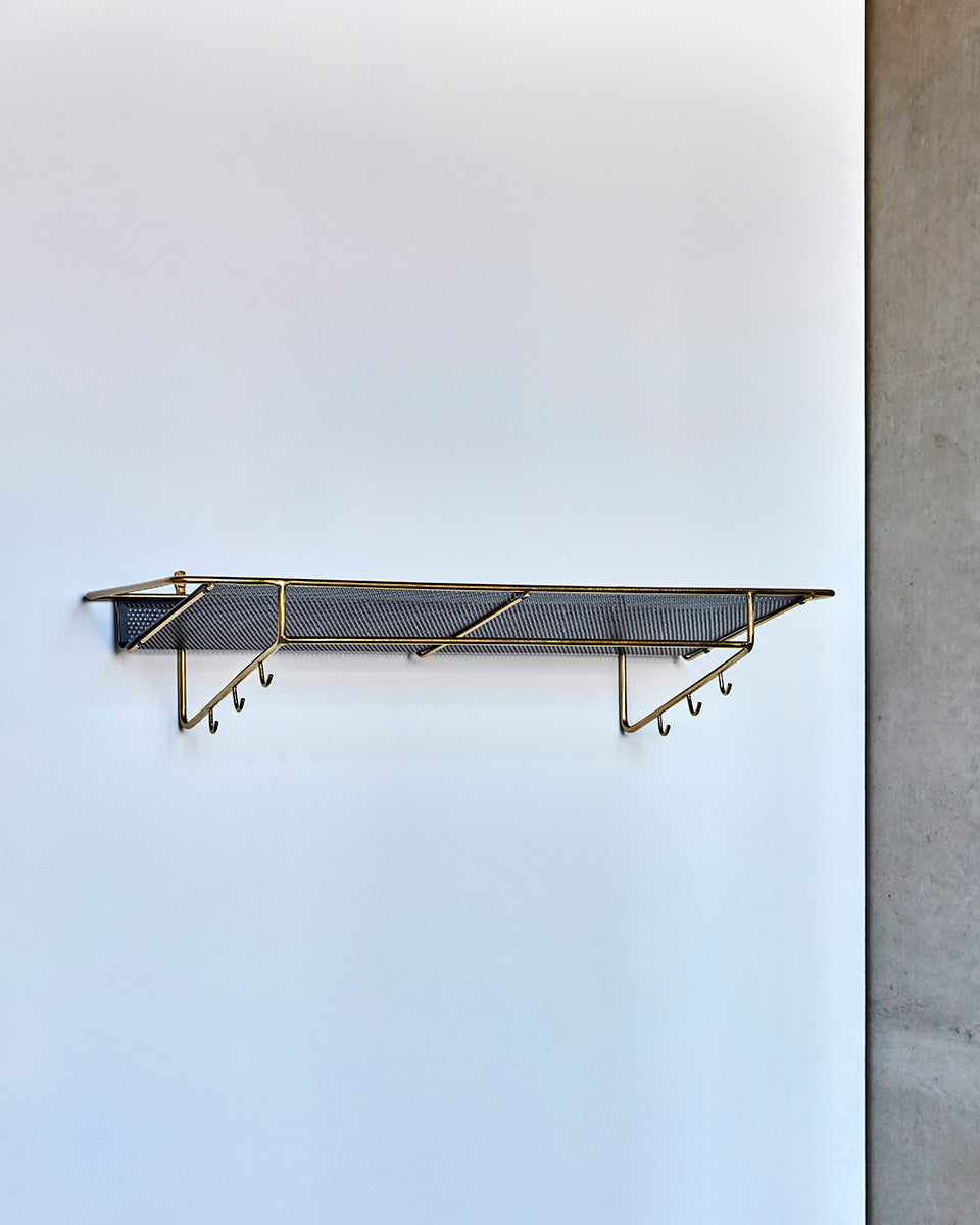 Wally Antique Brass Wall Shelf