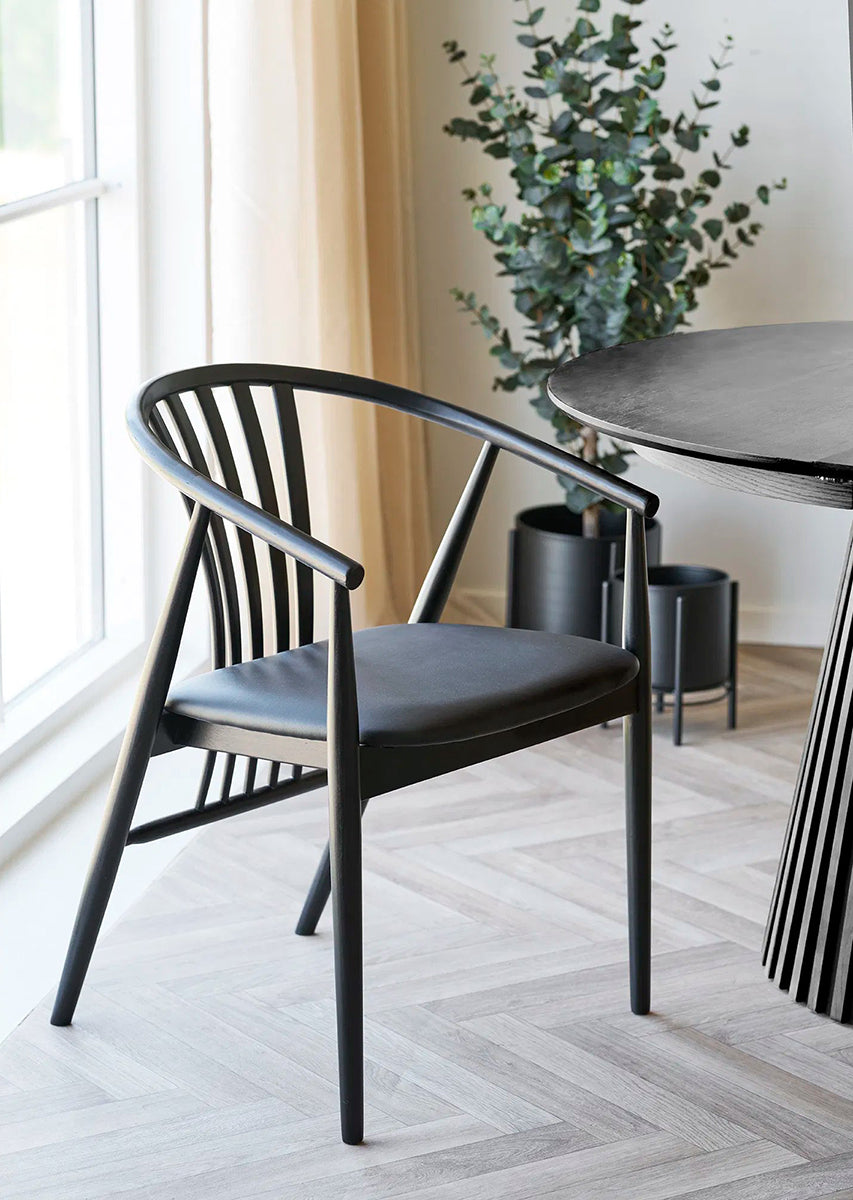 Agustin Black Beech Wood Dining Chair