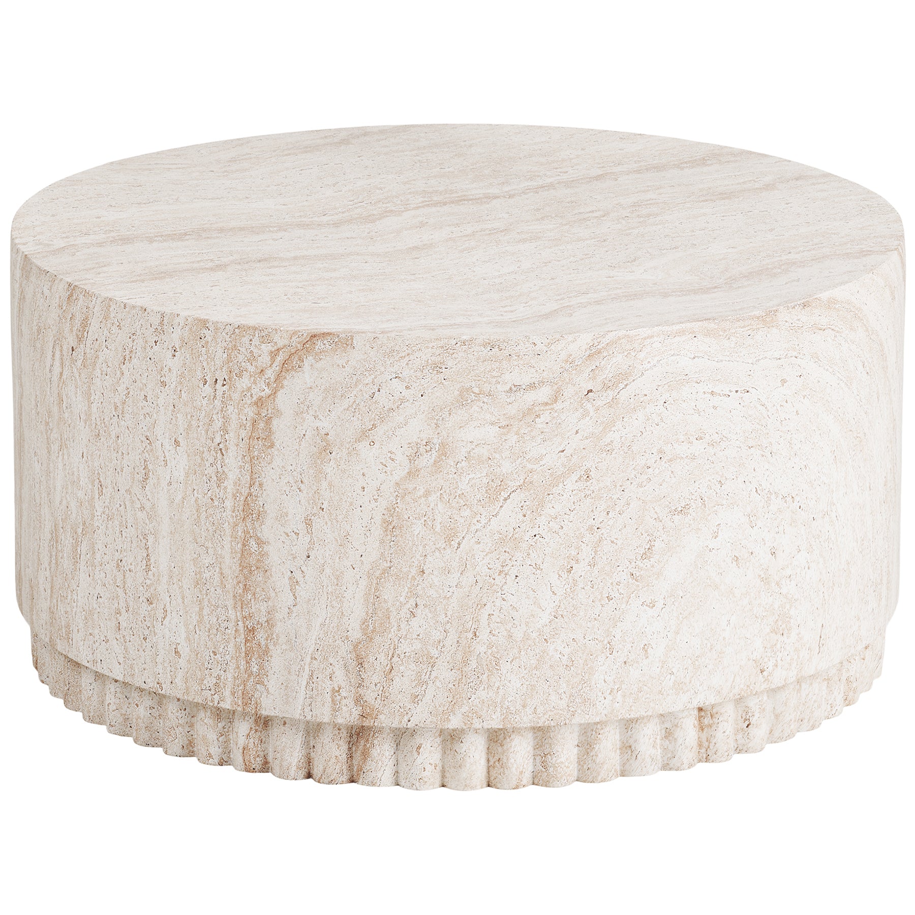 Bonn Coffee Table with Fluted Base