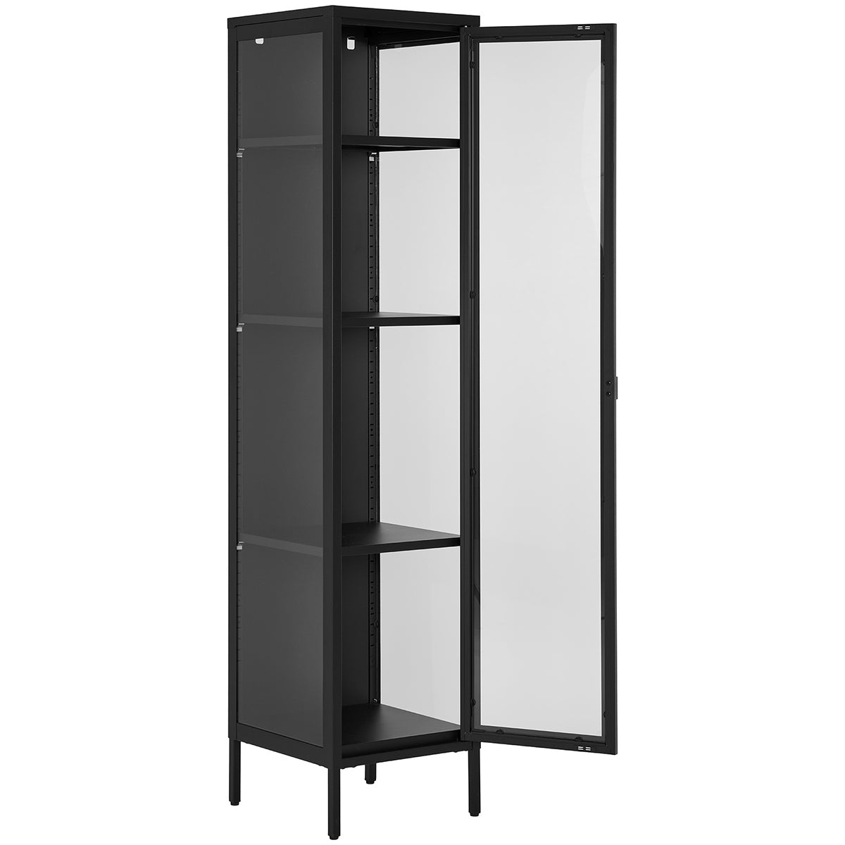 Brisbane Steel/Glass Slim High Display Cabinet