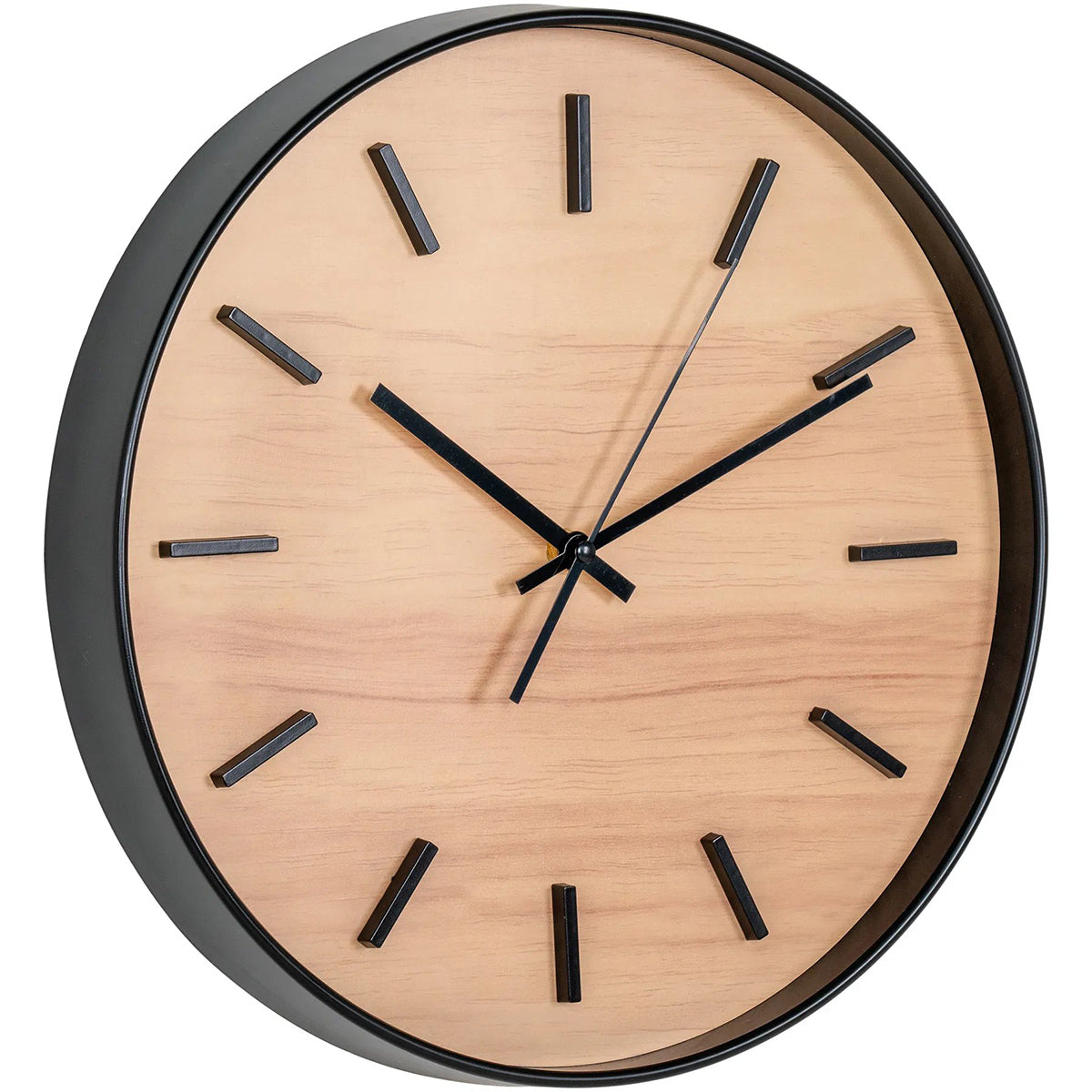 Camden Black/Natural Wall Clock