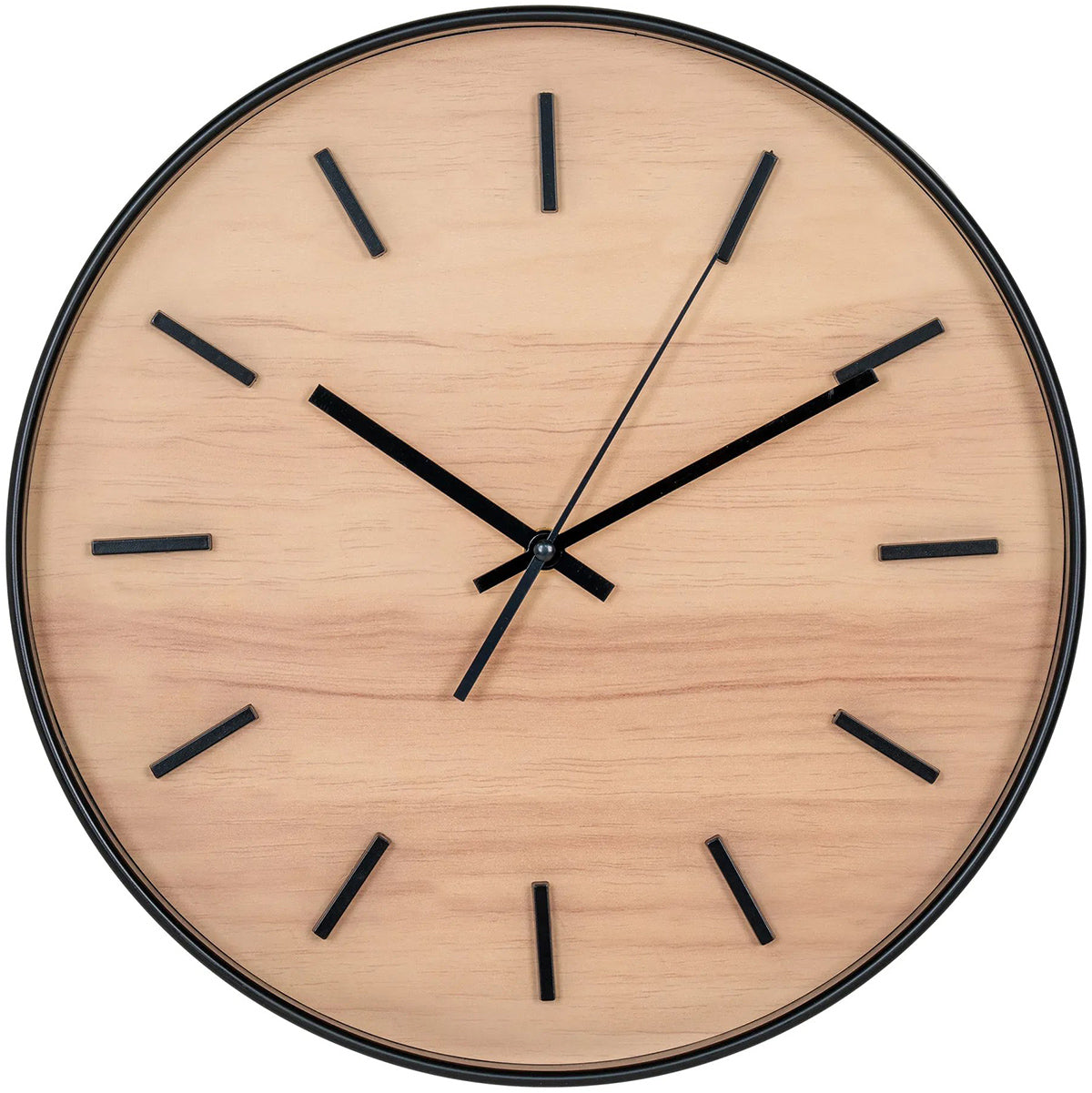 Camden Black/Natural Wall Clock