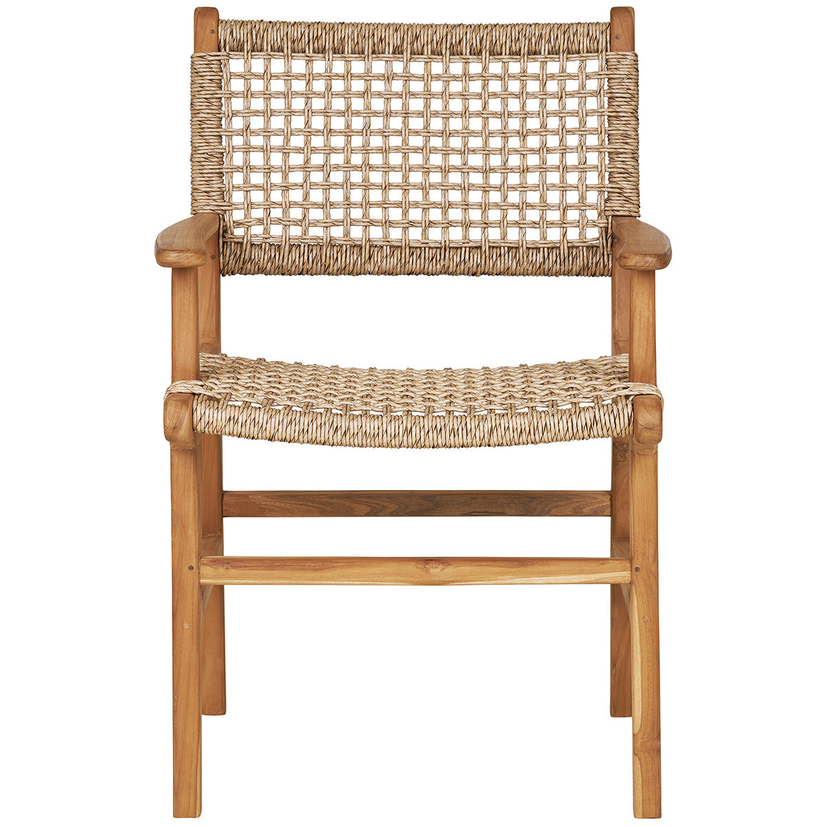 Derby Teak Wood Dining Chair with Armrest (2/Set)