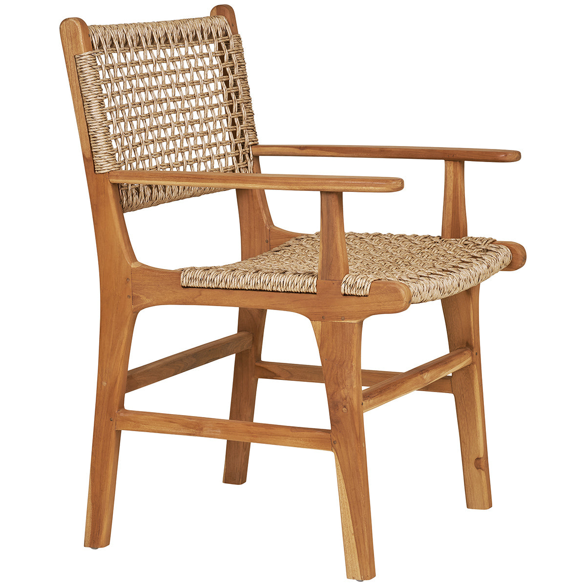 Derby Teak Wood Dining Chair with Armrest (2/Set)