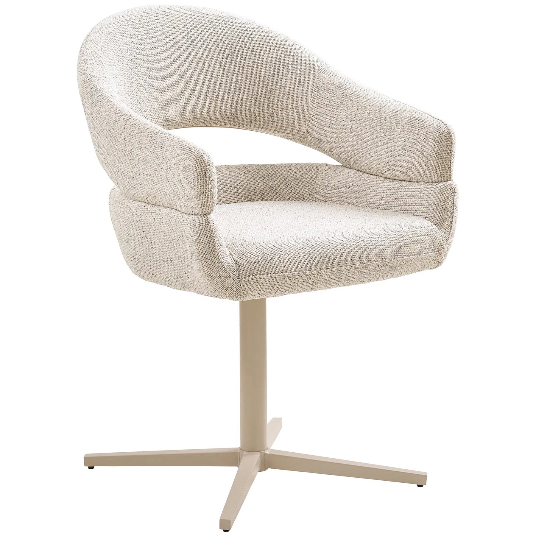 Dove Swivel Dining Chair with Steel Legs