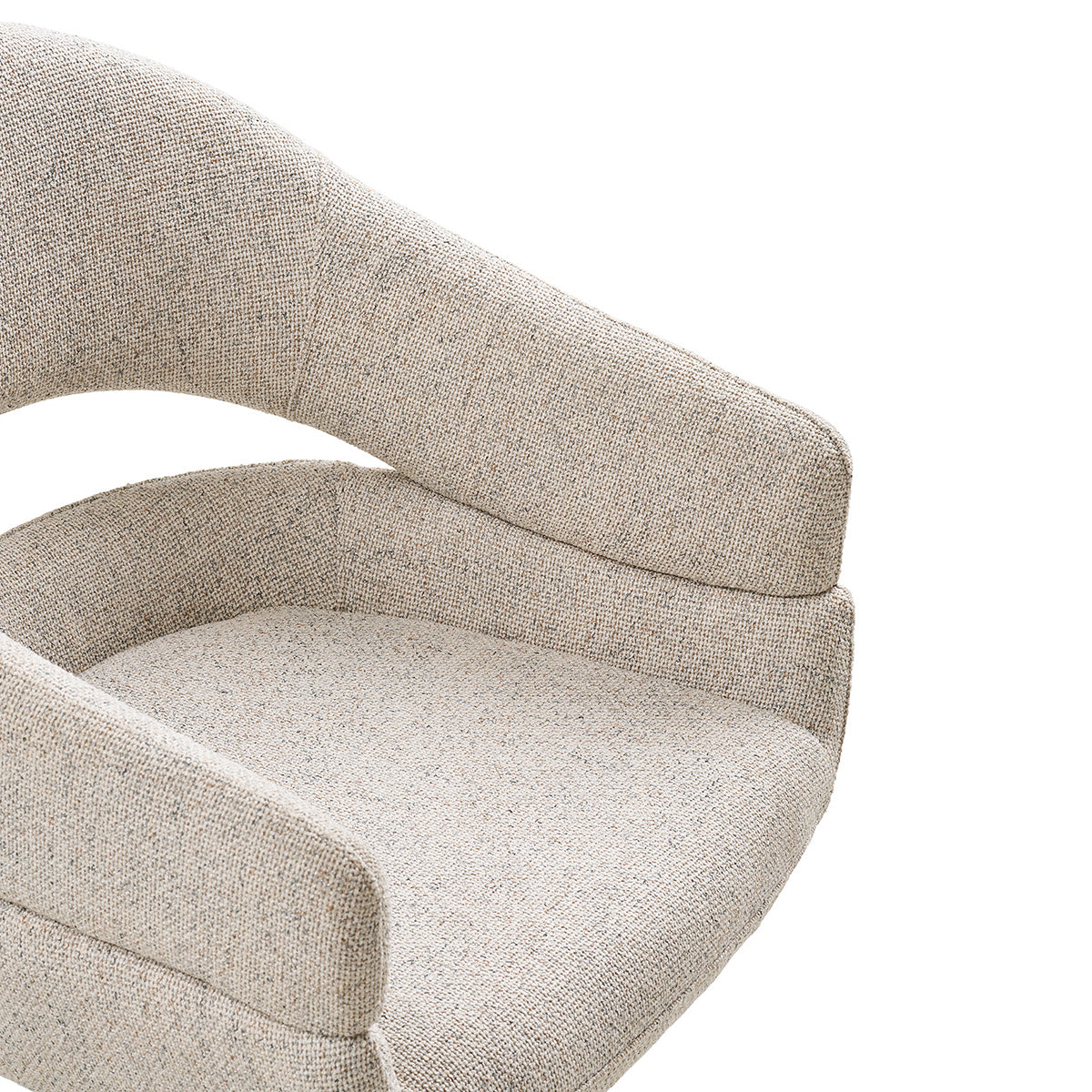 Dover Beige Swivel Dining Chair