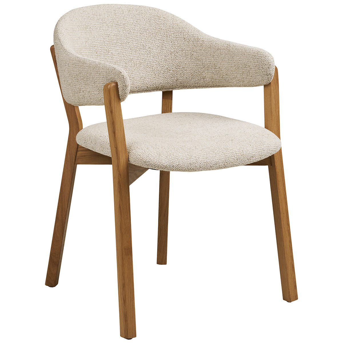 Dunkirk Oak Wood Dining Chair with Armrests