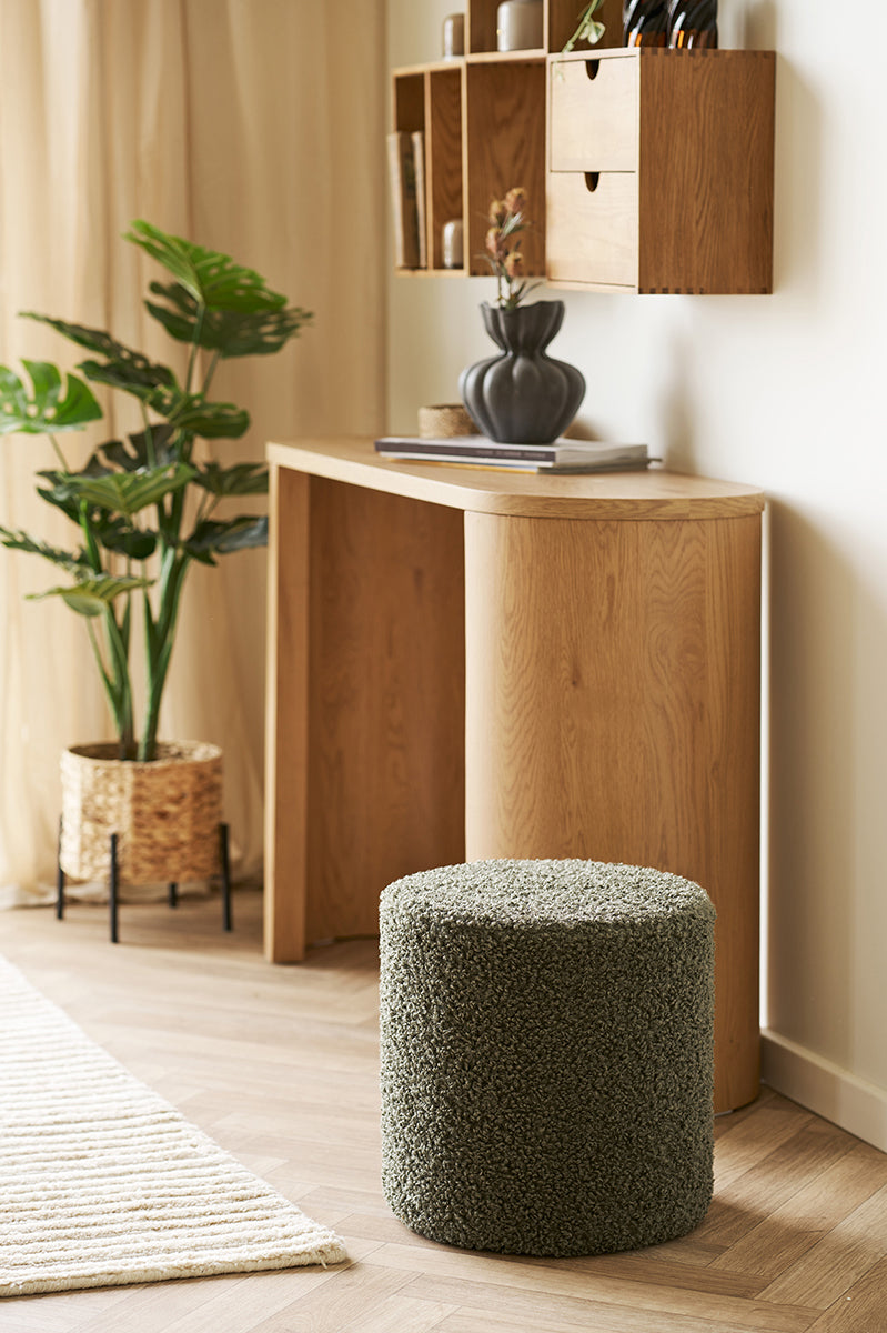 Ejby Green Teddy Pouf