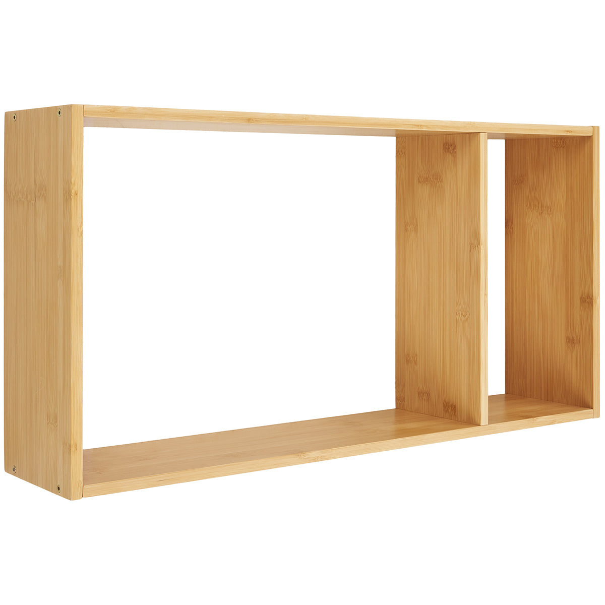 Ember Natural Bamboo Rectangular Wall Shelf