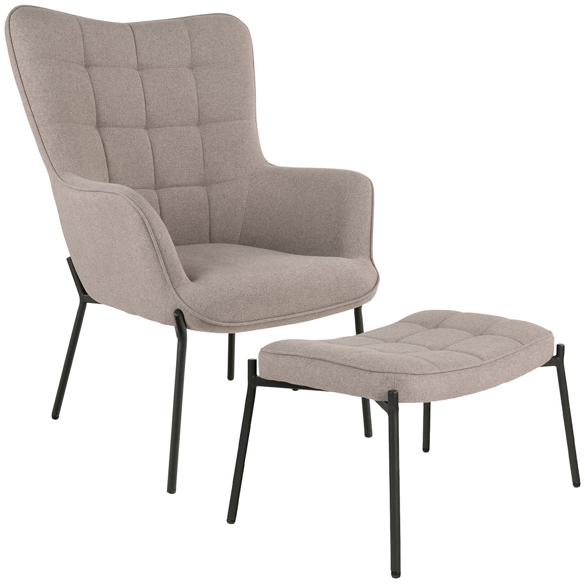 Glasgow Stone Lounge Chair with Footrest