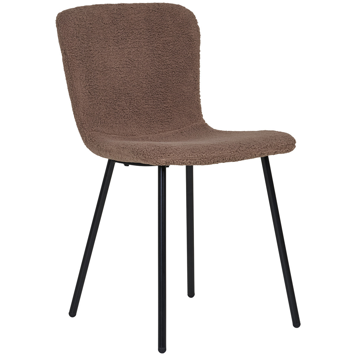 Halden Dark Brown Fur Dining Chair (2/Set)